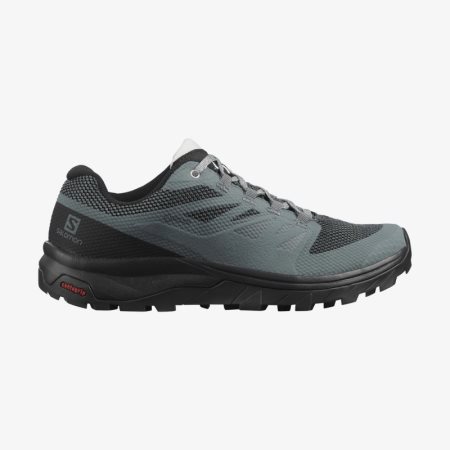 Salomon OUTLINE GORE-TEX Womens Hiking Shoes Black/Green UK XPIL